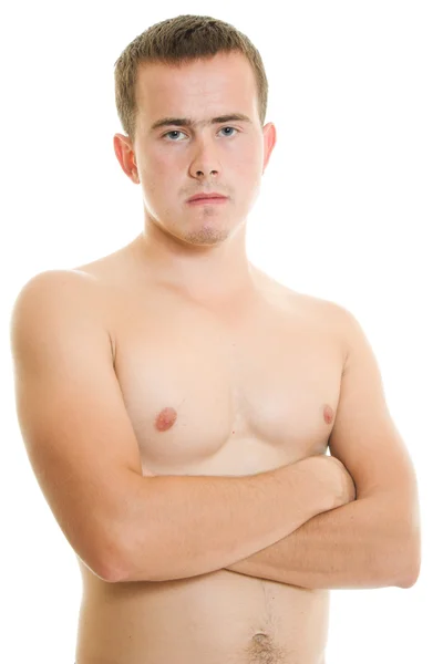 En man med en naken överkropp. — Stockfoto