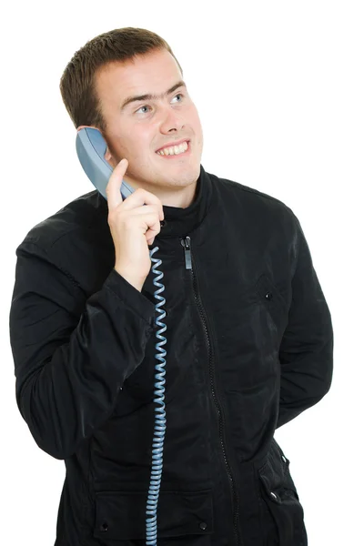 Homem a falar ao telefone. — Fotografia de Stock