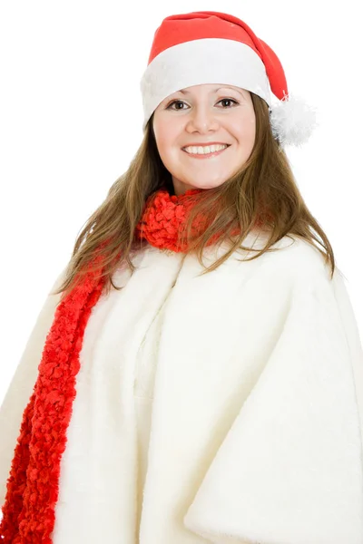Happy Christmas women on a white background. — Stock Photo, Image
