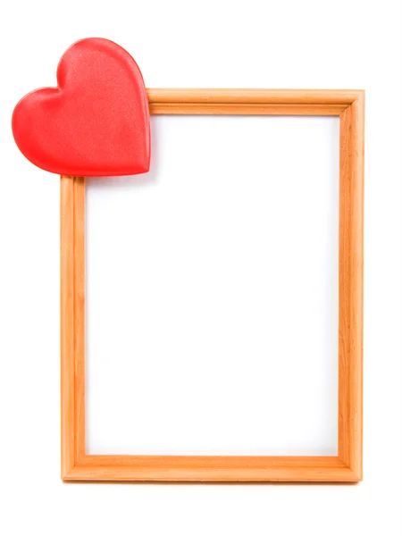 Stock image The heart of the picture frame on a white background.