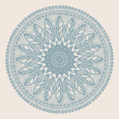 Ornamental round lace pattern clipart