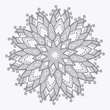 Ornamental round lace pattern clipart