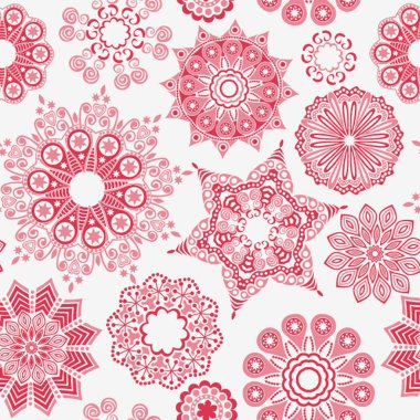 Ornate floral seamless texture, clipart