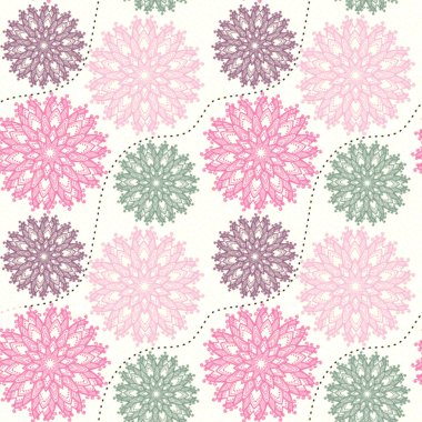 Ornate floral seamless texture, clipart