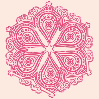 Ornamental round lace pattern, circle background with many detai clipart