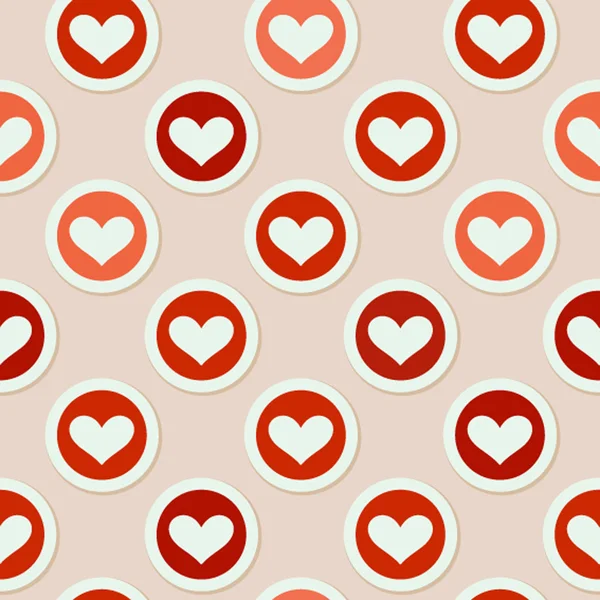 Lager vektor Illustration: Romantiska seamless mönster med hjärta — Stock vektor