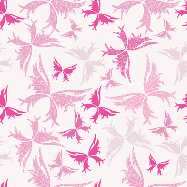 Romantic butterfly seamless pattern — Stock Vector