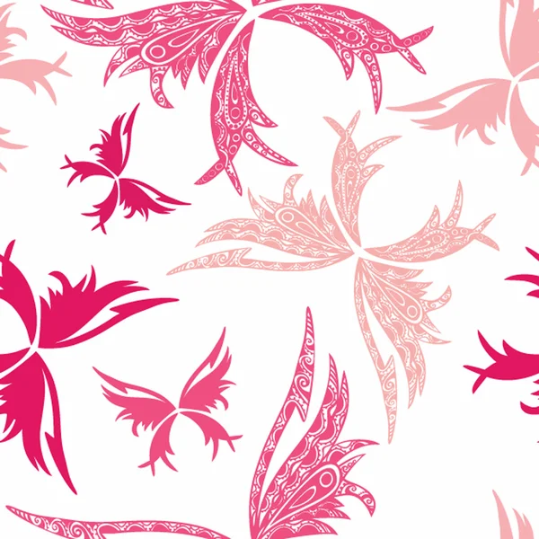 Romantique motif papillon sans couture — Image vectorielle