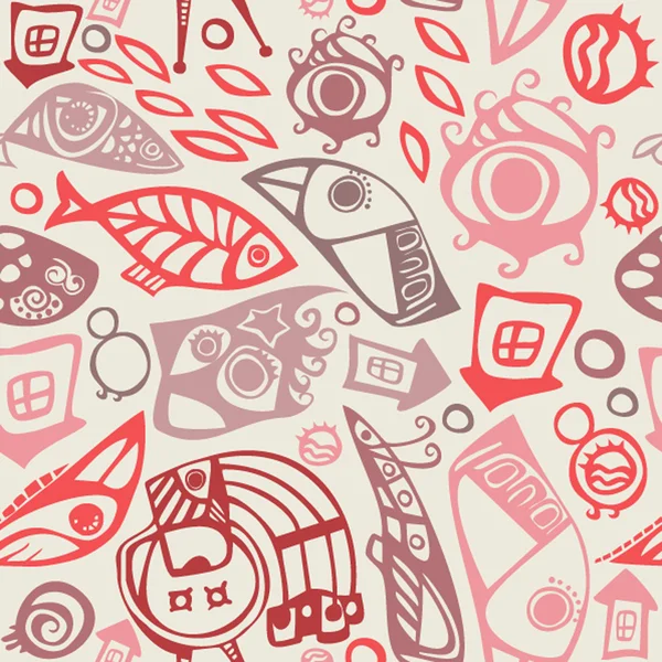 ピンクの抽象的なシームレス パターン — ストックベクタ