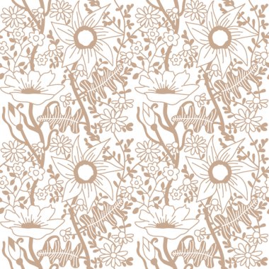 Seamless floral pattern.Endless texture with flowers. clipart