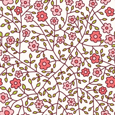 Seamless floral pattern.Endless texture with small daisy. clipart