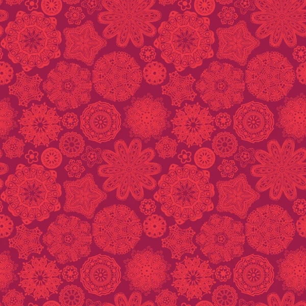 Fleurs ornées texture sans couture, motif sans fin — Image vectorielle