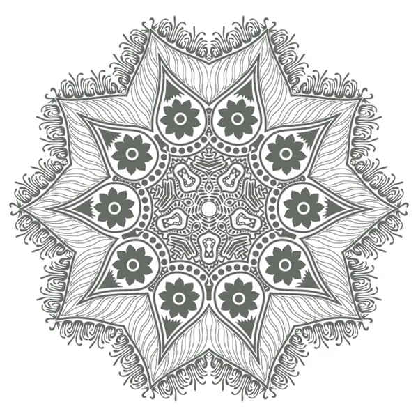Ornamental round lace — Stock Vector