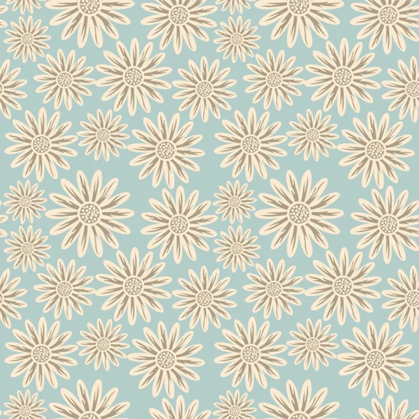 Texture florale transparente, motif sans fin avec des fleurs — Image vectorielle