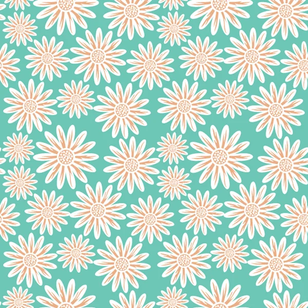 Brillante textura floral sin costuras, patrón sin fin con flores — Vector de stock