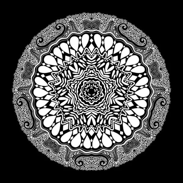 Ornamental round lace — Stock Vector
