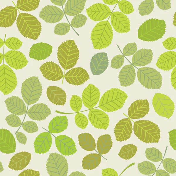 シームレスな葉のパターン. — ストックベクタ