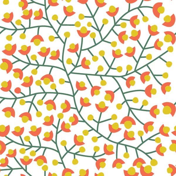 Motif floral sans couture, fond sans fin avec des fleurs — Image vectorielle