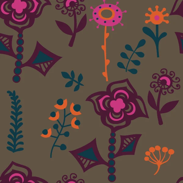 Varrat nélküli virágos pattern.endless textúra, virágok. — Stock Vector