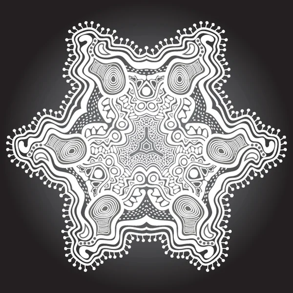 Encaje redondo ornamental — Vector de stock