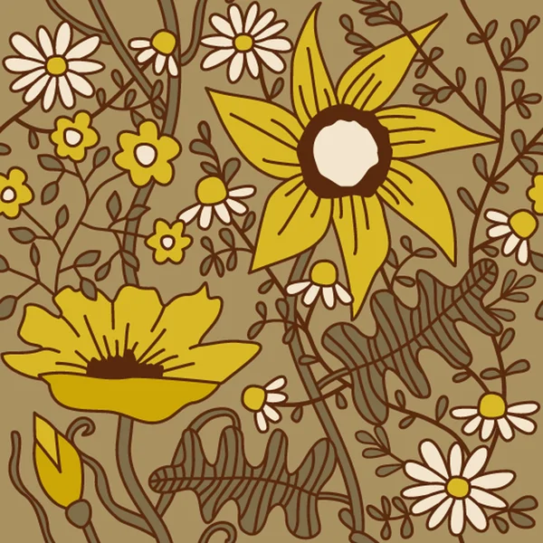 无缝的花卉 pattern.endless 纹理与鲜花. — 图库矢量图片