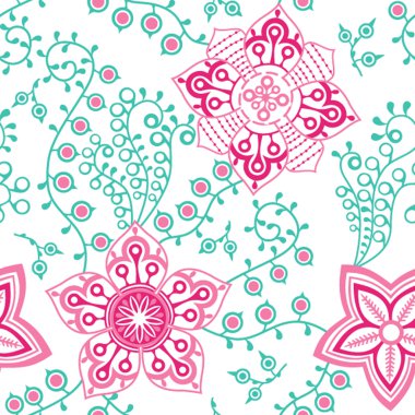 Seamless texture with flowers. Endless floral pattern. clipart