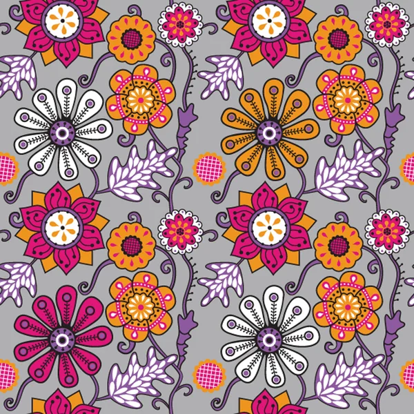 Seamless texture with flowers. Endless floral pattern. — Stock Vector