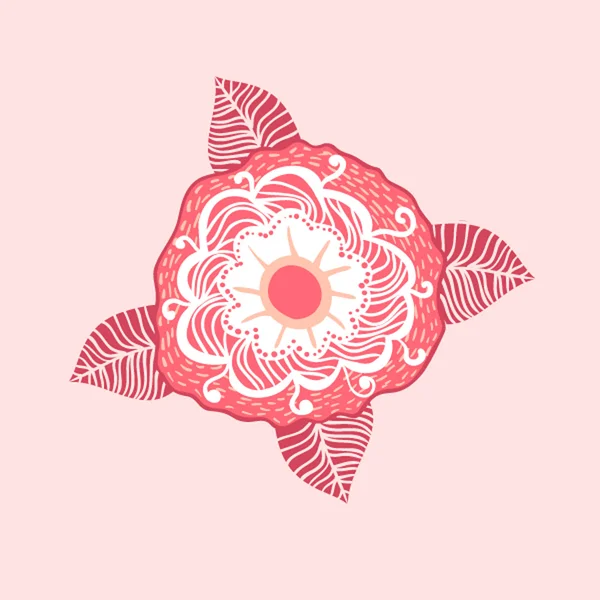 Fleur ornée, fond floral — Image vectorielle