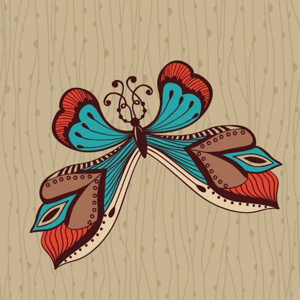 Bunte abstrakte Illustration von Schmetterling, Retro-Schmetterling des — Stockvektor
