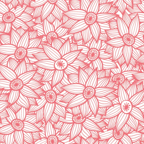 Texture sans couture avec fleurs.Motif floral sans fin — Image vectorielle