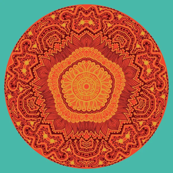 观赏圆的花边图案，与许多德泰圆圈背景 — 图库矢量图片