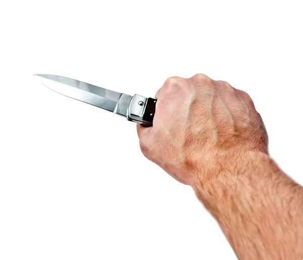Vrah s nožem v ruce — Stock fotografie