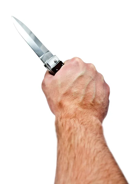 Mördare med kniv i hand — Stockfoto