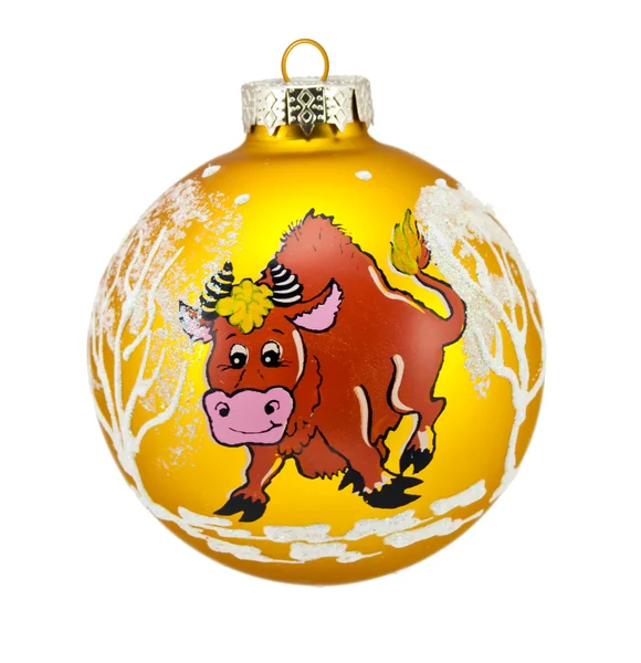 Bol met stier decoratie van Kerstmis — Stockfoto