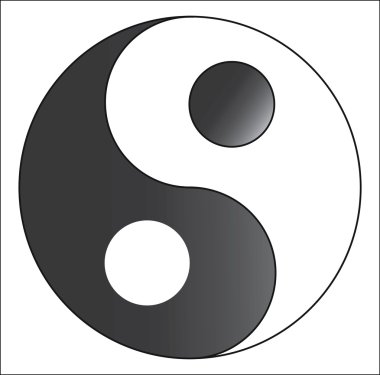 Yin and yang symbol, vector. clipart