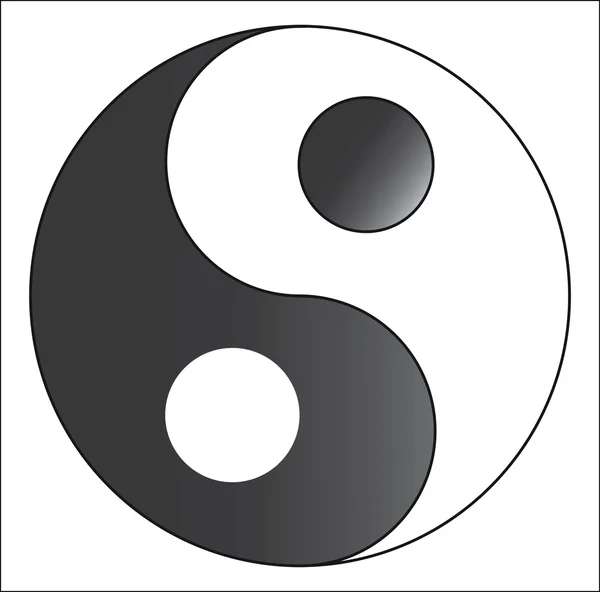 Yin and yang symbol, vector. — Stock Vector