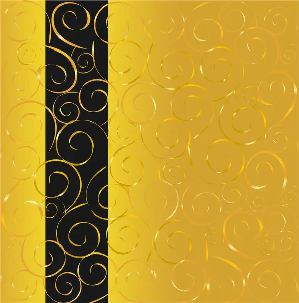 Elegant svart och guld bakgrund — Stock vektor