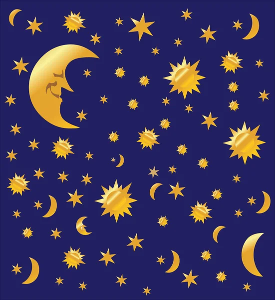 Ночное небо фон, вектор — стоковый вектор