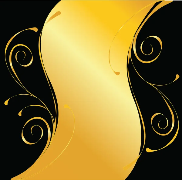 典雅的黑色和金色背景 — 图库矢量图片