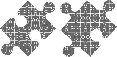 Two puzzle pieces clipart