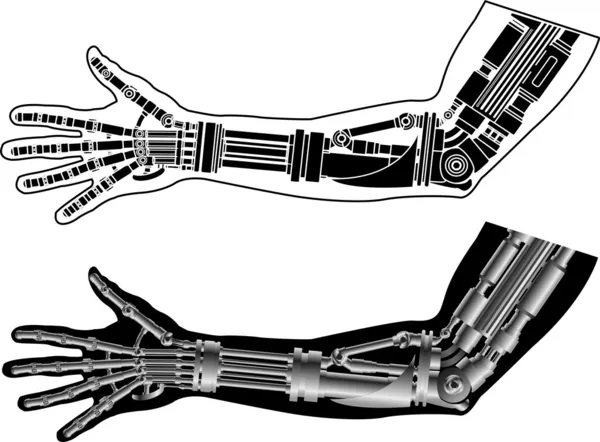 Cybernetiske hænder – Stock-vektor