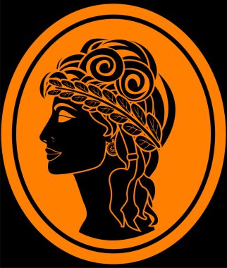 The greek woman clipart