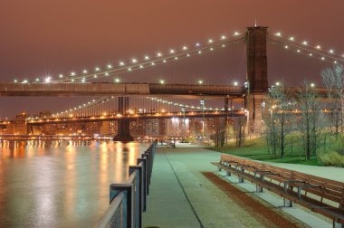 Park near Brooklyn bridge clipart