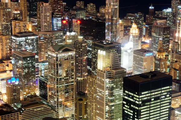 Downtown chicago üzerinde göster — Stok fotoğraf