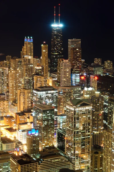 Chicago di Malam — Stok Foto