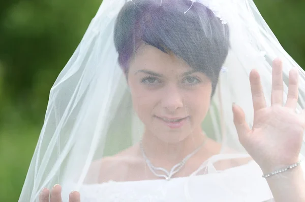 ブルネットの花嫁 — ストック写真