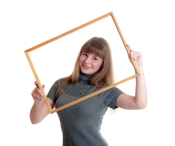 Mädchen in einem Rahmen — Stockfoto