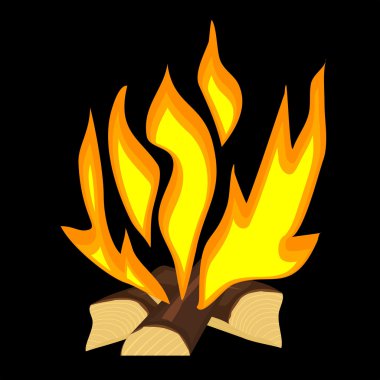 Vector illustration of a fire clipart