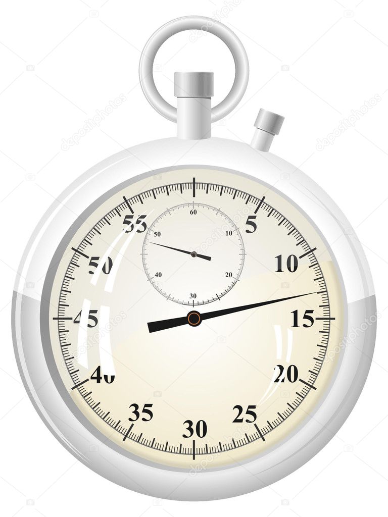 Vector illustration of a stopwatch