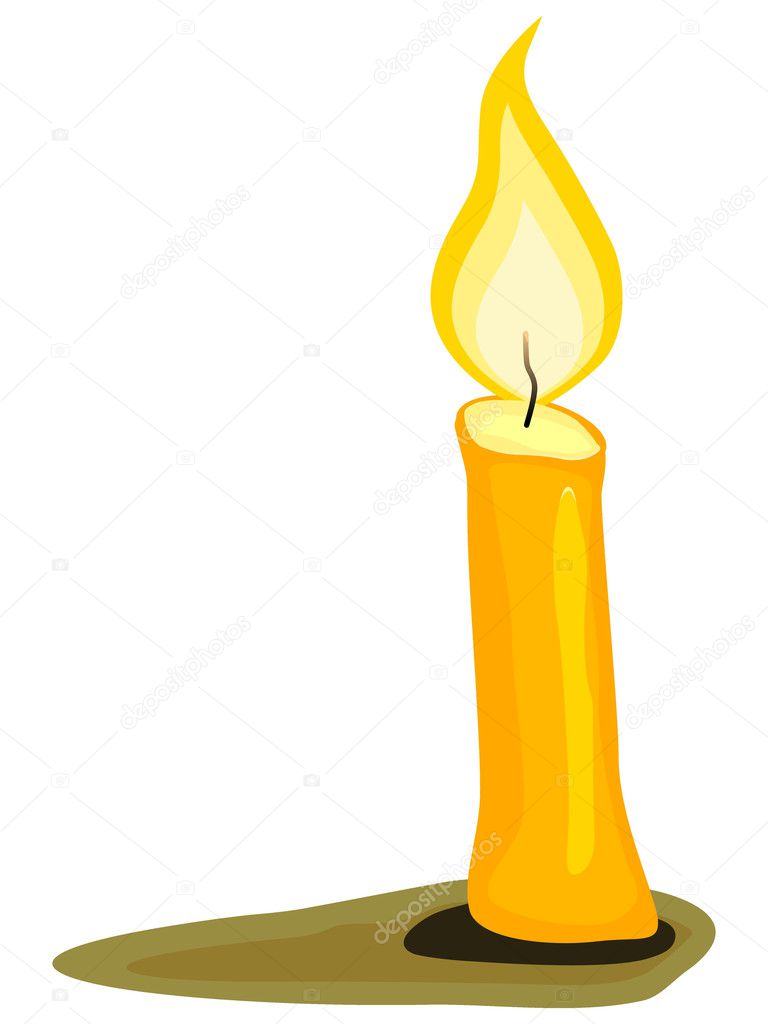 Vector illustration of a candle.